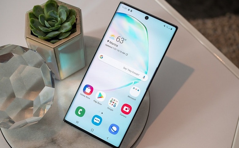 màn hình Samsung Galaxy Note 10 Mỹ rất sắc nét